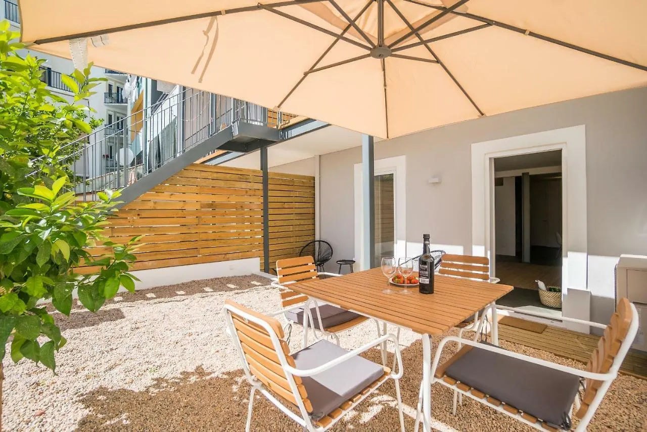 Wood Wall & Garden Apartment Lisbon Portugal
