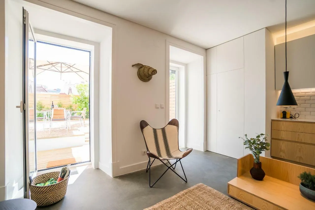 Wood Wall & Garden Apartment Lisbon Portugal